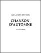 Chanson d'automne SATB choral sheet music cover